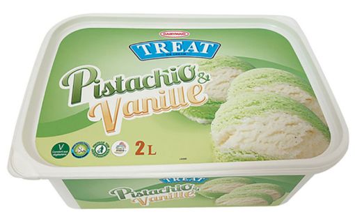 Picture of DAIRYMAID TREAT ICE CREAM VANILLE PISTACHIO 1.8L