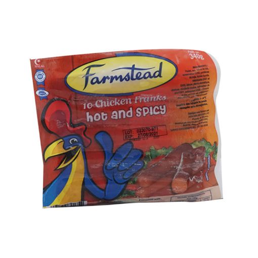 Picture of FARMSTEAD CHICKEN FRANKS PIMENTE 340G