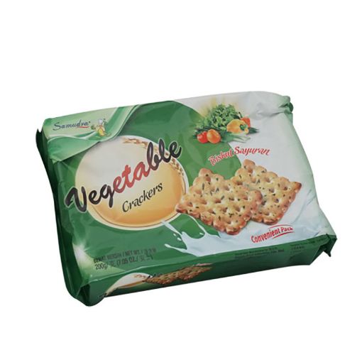 Picture of SAMUDRA VEGETABLE BISCUIT CRACKERS  10 SACHET X 5  200G